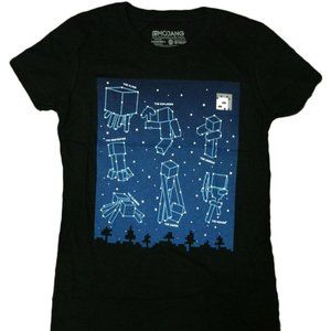 Minecraft Women's Glow-In-The-Dark Constellations T-Shirt Size Small